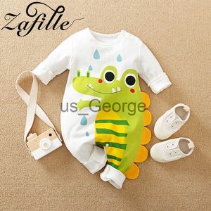 Set di abbigliamento ZAFILLE Cute Baby Clothes Boy Sleepwear per neonati Cartoon Dinosaur Baby Pagliaccetto Tuta primaverile per bambini Tuta da bambina J230630