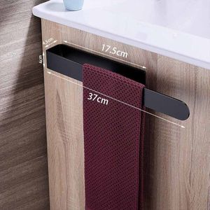 Towel Racks Hand Towel Ring Self Adhesive Bathroom Kitchen Towel Hand Towel Holder Bar Stick on Wall Stainless Steel Matte Black 230629