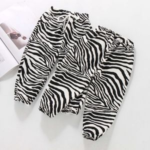 Hosen Kinder Hosen Frühling Herbst Kinder für Mädchen Casual Zebra Muster Kind 230625