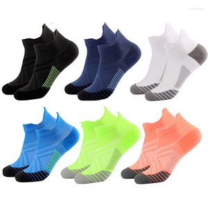 Men's Socks 3 Pairs Men Women Sports Compression Running Protector Ankle Protection High Elastic Pressure Boat Short