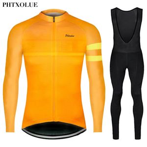 Cykeltröja sätter phtxolue långärmad uppsättning män mountainbike kläder andningsbara höstcykeltröjor kläder maillot ropa ciclismo 230928