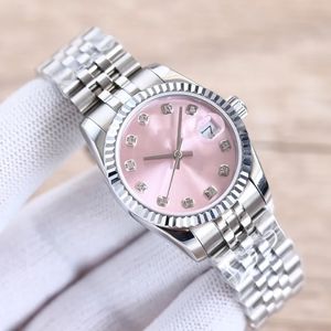 Damer Titta på hela automatiska mekaniska klockor 31mm 28mm rostfritt stål Strap Diamond Wristwatch Waterproof Design Montre de Luxe armbandsur gåva