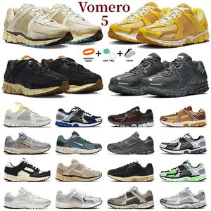 Zoomvomero 5 löparskor för män kvinnor havregryn elektrisk grön svart ren platinas laser orange vete gul ockra utomhusskor sport sneakers tränare oss 36-45