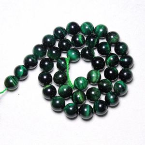 Beads Top Green Tiger Eye Natural Semi -precious Stone Round For Jewelry Making 6/8/10/12mm DIY Bracelet Necklace Strand 15''