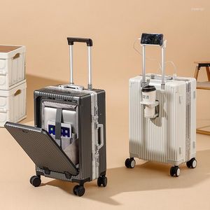 スーツケース28 24 20 18インチユニバーサルホイールパスワードボックススーツケース荷物荷物ABS PCデザイナー旅行袋ローリング