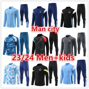 2023 2024 HAALAND GREALISH DE BRUYNE soccer tracksuit training suit Men and kids 23 24 city football tracksuit jogging kit