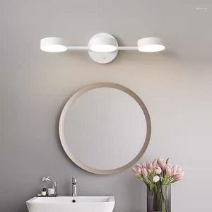 Lampada da parete Nordic LED 1/2/3 teste lampade per camera da letto bagno specchi decorativi con luci di commutazione decorazione domestica lucentezza