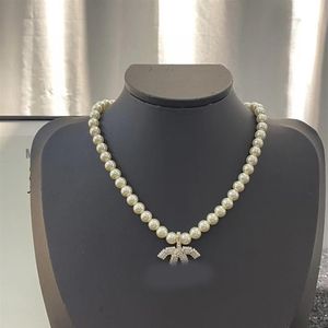 Multiple styles Top quality classic pearl necklace design for women luxury brand C necklaces Birthday wedding gift257a