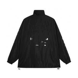 Jackor Paris Mäns klassiska logotypsamling Sun Protection Clothes Windbreaker Jacket Black