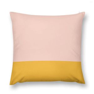 Travesseiro blush rosa e mostarda amarelo bloco de cores minimalistas fronhas para travesseiros