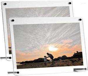 Cornici Cornice in acrilico da 3 pollici 74x104mm Espositore per carte da poster Rettangolo Po Decorazione da tavolo Certificato