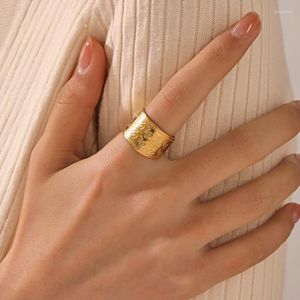 Cluster Rings 20pcs/lot Stainless Steel Gold Silver Color Wide Snake Open Adjustable Ring For Women Men Fashion Jewelry Gift Wholesale