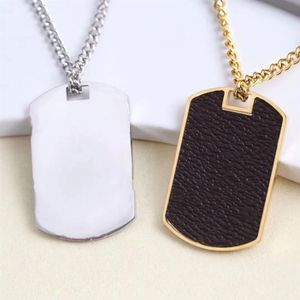 Gold pendant necklace for girls luxury mens jewellery Christmas gifts Titanium steel Simple fashion tag womens wedding letter flow276x