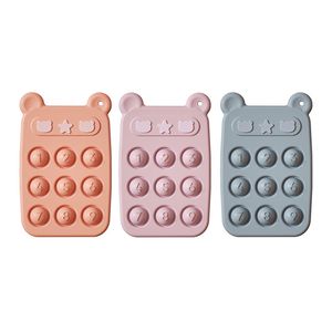 Baby Silicone Teether mobiltelefonform Teksaker Toys matklass BPA gratis tugga leksak nyfödd sensorisk utbildning