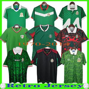 Retro klassische Mexiko-Fußballtrikots 1970 1986 1994 1995 1996 1997 1998 1999 2006 2010 BORGETTI HERNANDEZ CAMPOS BLANCO H.SANCHEZ R.Marquez Fußballtrikot