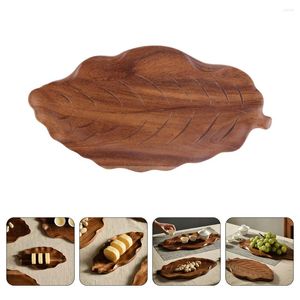 Plates träpallar brickor lämnar dekor tallrik smycken bröd display snack bräda platt dekorativ