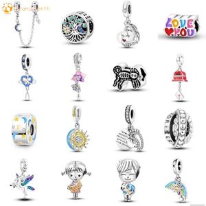 925 Sterling Silver for Women Charms Authentic Bead Sun Moon Star River Pendant