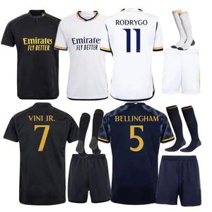 BELLINGHAM camisas de futebol 23 24 crianças kits de futebol VALVERDE TCHOUAMENI ALABA MODRIC RODRYGO Quarto 2023 2024 VINI JR camisa de futebol