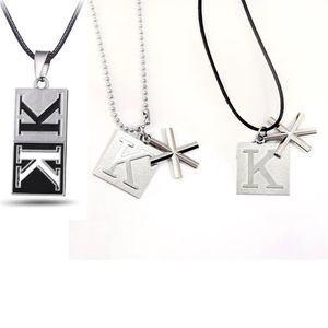 Pendant Necklaces Anime K Project Suoh Mikoto Metal Necklace Cosplay Choker Bead Long Collar Men Women260T