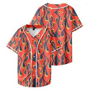 Magliette da uomo T-shirt uniforme da baseball Tie-Dye stampa 3D unisex per uomo/donna stile HipHop streetwear Y2k uomo