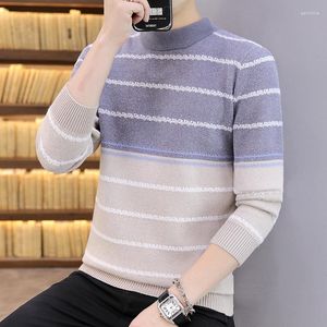 Männer Pullover Marke Ankunft Pullover Männer Mock Neck Koreanische Mode Casual Wolle Stricken Homme Drop Männliche Tops Slim Fit M-3XL