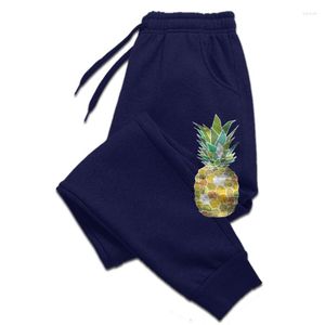 Herrenhose, tropische Ananas, 2023, Vintage-Zeichnungsdruck, Herren-Jogginghose, cooles Schwarz, lässig, Fitness, Sommer, Geburtstag, M