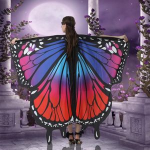 Scarves Adult Butterfly Cape Colorful Wing Eye-catching Beach Towel Scarf Halloween Costume Elf Party Favor Gift