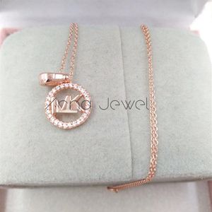 New jewelry friendship M style Rose Gold 925 Sterling silver initial necklaces for women string chains pendant sets birthday gifts209l