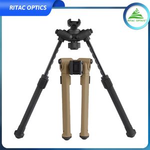 Jakt bipod anti slip justerbar bipod lätt 360 graders rotation 7 olika längdinställningar aluminiumlegering nylon för utomhus