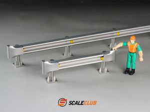 Scaleclub 1/14 1/10 مشهد محاكاة الطريق المعدني الطريق السريع الدرابيل لتاميا ليسو ل Scania Man Actros Volvo Car Parts RC Truck