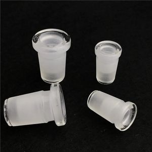 100 st mini glasadapter 10mm kvinna till 14 mm manliga rökrör 18 mm två stil Forsted Mouth Foint Smoke Water Bong Adapters på försäljning