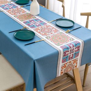 Table Cloth Waterproof Oil Resistant Wash Free And Scald PVC Tablecloth Chinese Style Coffee Mat Rectangular Square