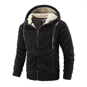 Herren Hoodies Herbst Winter Herren Kaschmir Hoodie Mäntel Fleece Verdickte Warme Sweatshirts M-8XL Plus Größe Bomber Jacke Kleidung