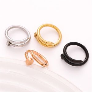 Designer Nail Ring Luxury Jewelry Midi Rings for Women Titanium Steel Eloy Gold-Plated Process Fashion Accessories Fade Never2108