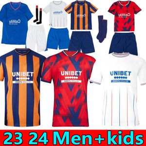 S-4XL 23/24 Rangers DAVIS MORELOS HAGI Camisas de futebol Cantwell Kids Kit 2023 2024 Camisa de futebol Treinamento Home Away Terceiro 3º Quarto Conjunto COLAK LAWRENCE KENT R.MATONDO