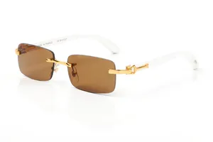 Drewniane okulary przeciwsłoneczne męskie designerskie okulary przeciwsłoneczne bambusowe ramy złota metalowa prostokątna prostokątna rama okulary przeciwsłoneczne dla kobiet C dekoracja okulary okulary lunety