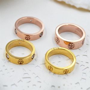 Кольцо любви высшего качества из титановой стали, серебро, розовое золото, свадебные украшения, женское обручальное кольцо без коробки224t