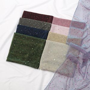 Scarves Fashion Lurex Glitter Shimmer Dot Polyester Scarf Shawl High Quality Sparking Thin Wrap Pashmina Stole Bufandas Muslim Hijab