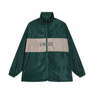 Jacket Paris Men's Green Stitching Contrast Color Sun Protection Clothes Windbreaker Jacket