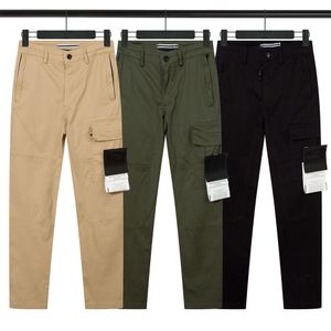 24SS Island Spring Algodge Bordgey Cargo Pant Stone Casual Bolso solto Pão de calça de moletom de calça de alta qualidade de alta qualidade