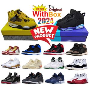 2024 New Bred Reimagined 4s Gratitude Olive 1 Basketball Shoes Navy 5 Palomion 1s Thunder 4 Wheat 13s Fear Aqua Playoffs Red Frozen Moments Men Women With DMP 11s Cherry