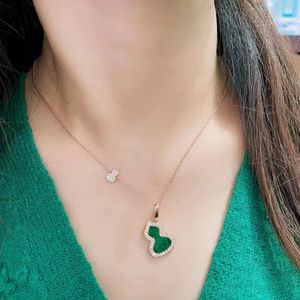 gold chain gourd pendant necklace desinger jewelry ice out chain with 18K gold plated 925 sterling silver luxury personality jewelry high fashion jewellery