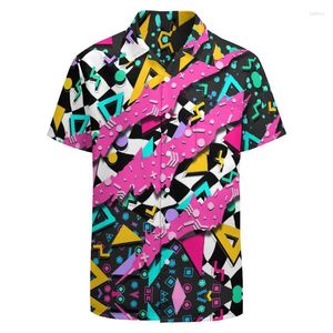 Мужские повседневные рубашки с черепахой и цветочным рисунком для мужчин, одежда с 3D принтом, гавайская рубашка с коротким рукавом, топы Y2k, кавайная одежда, блузка с лацканами