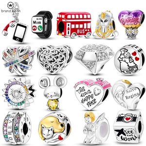 925 silver for women charms jewelry beads Double decker bus beads