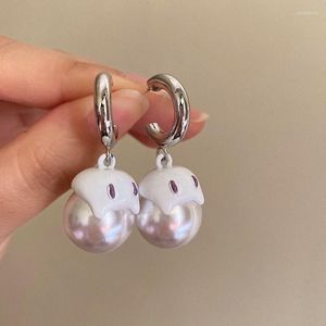 Dangle Earrings Halloween Pearl Ghost Cute Vintage Pendant For Women 2023 Trend Party Jewelry Funny Gift