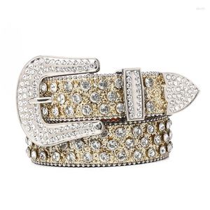 Bälten Diamond Harajuku Style Fashion Crystal Nail Decorative Golden Belt Y2K Nightclub Party Bekvämt tillbehör CEINTURE