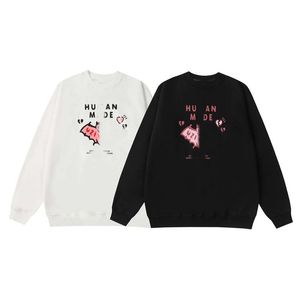 Designer Sweater UMAN MAD Bat Letter Printed Long Sleeve Pullover High Street Loose Plush Pullover Round Neck Sweatshirt