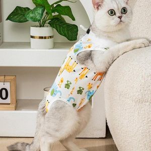 Trajes de gato roupas respirável neutralização terno fácil de usar recuperação para gatos ajustável protetor suprimentos para animais de estimação colorido