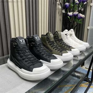 Dress Shoes Y3 Cowhide Men Sneakers Platform Leather Women High Top Running Tennis Zipper Decoration Sports