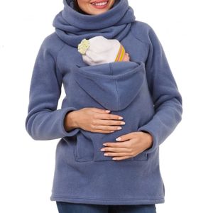 Umstandsoberteile T-Shirts Herbst Winter Känguru-Mantel Umstandskleidung Plus Size Schwangerschaftspullover Premama Babytrage für 0–12 Monate schwangere Hoodies 230928